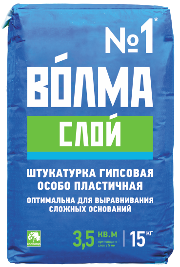 Изображение товара Штукатурка гипсовая Волма Слой 15 кг