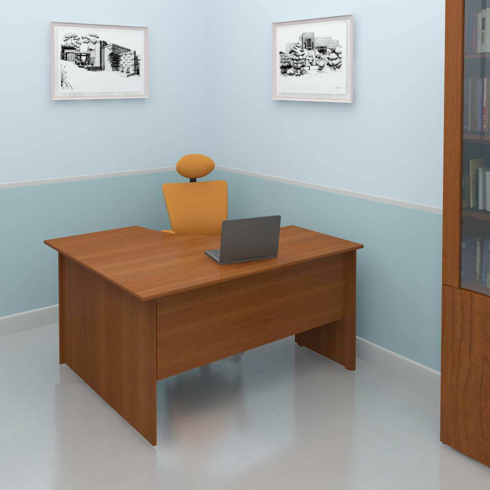 Изображение товара Офисный стол Феликс 140x74.5x120 см из ЛДСП орех Россия