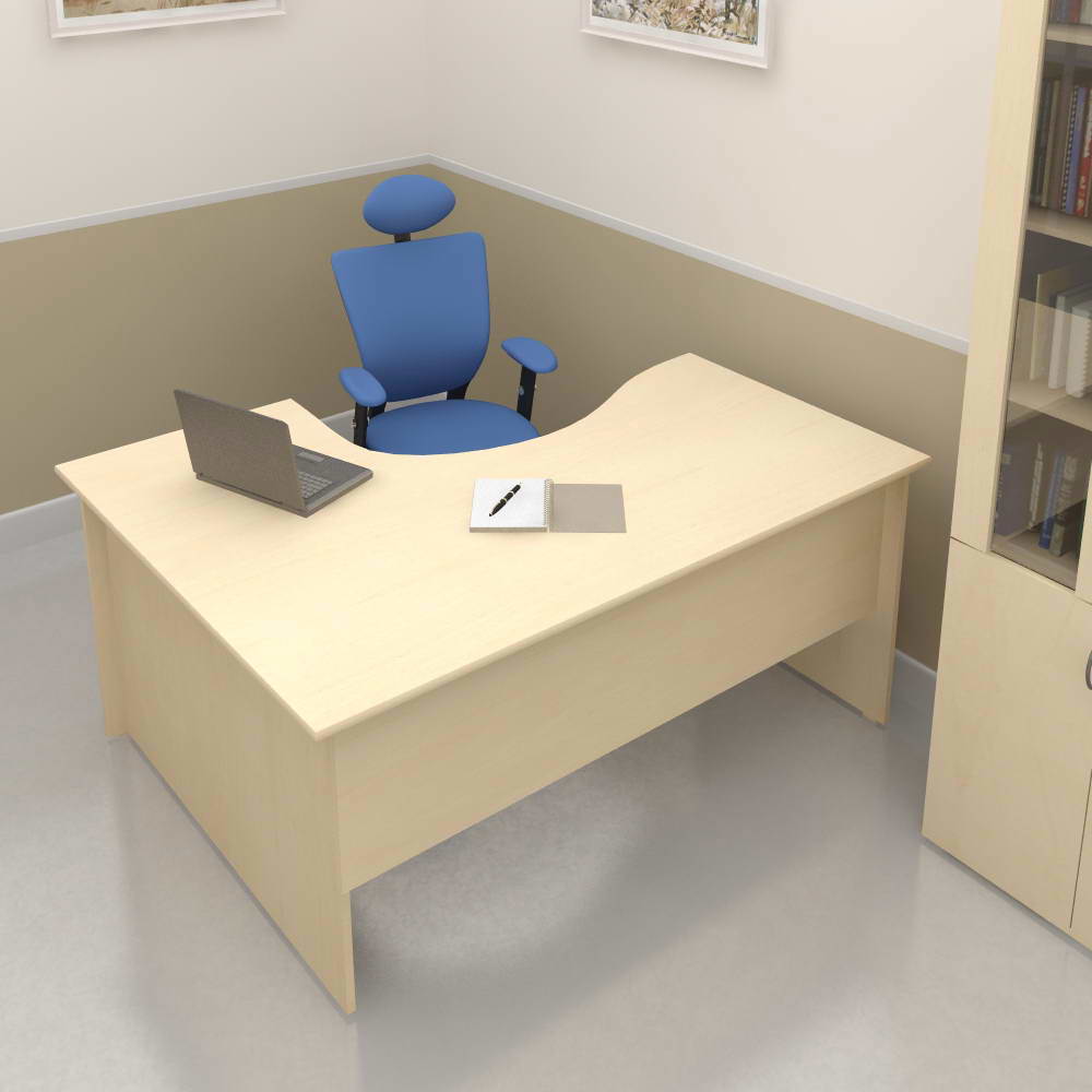 Изображение товара Стол Феликс 160x74.5x120 см офисный из ЛДСП цвет клен