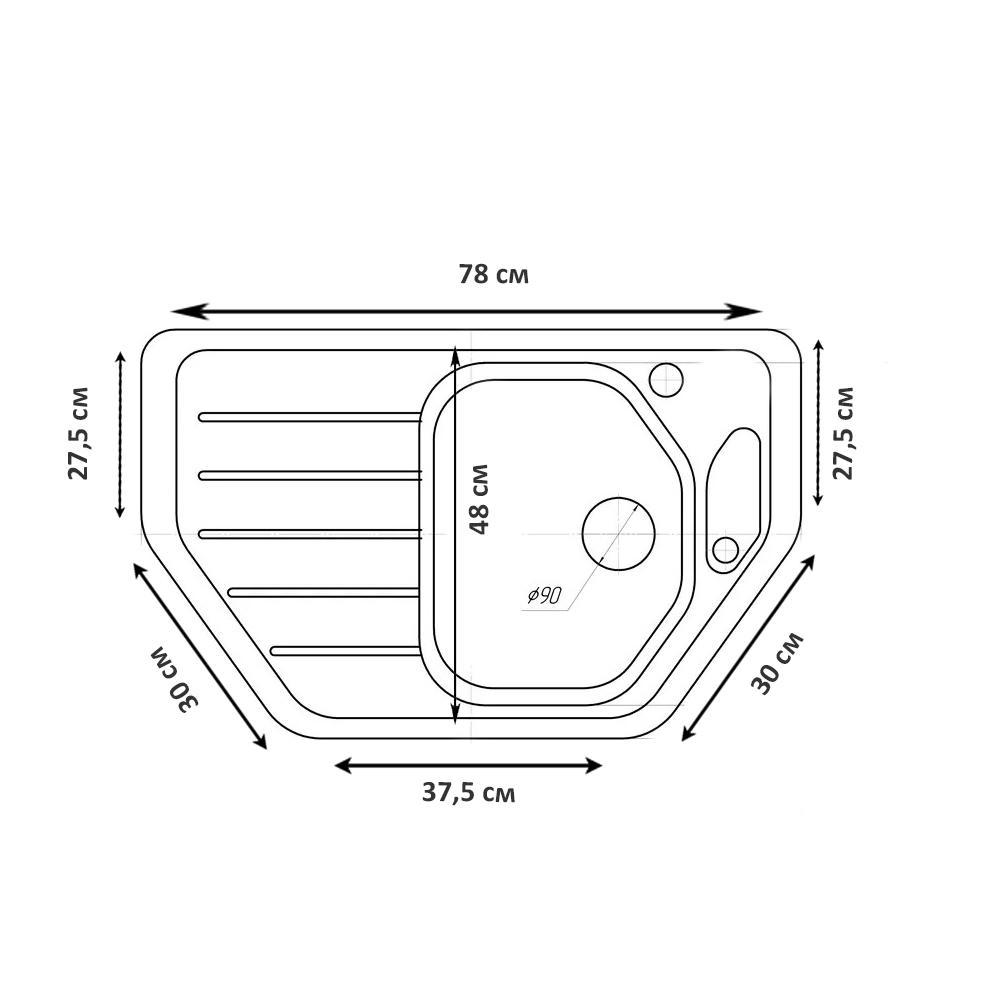 Изображение товара Мойка для кухни из искусственного камня Gerhans E 08 20 бежевый 790х490 мм