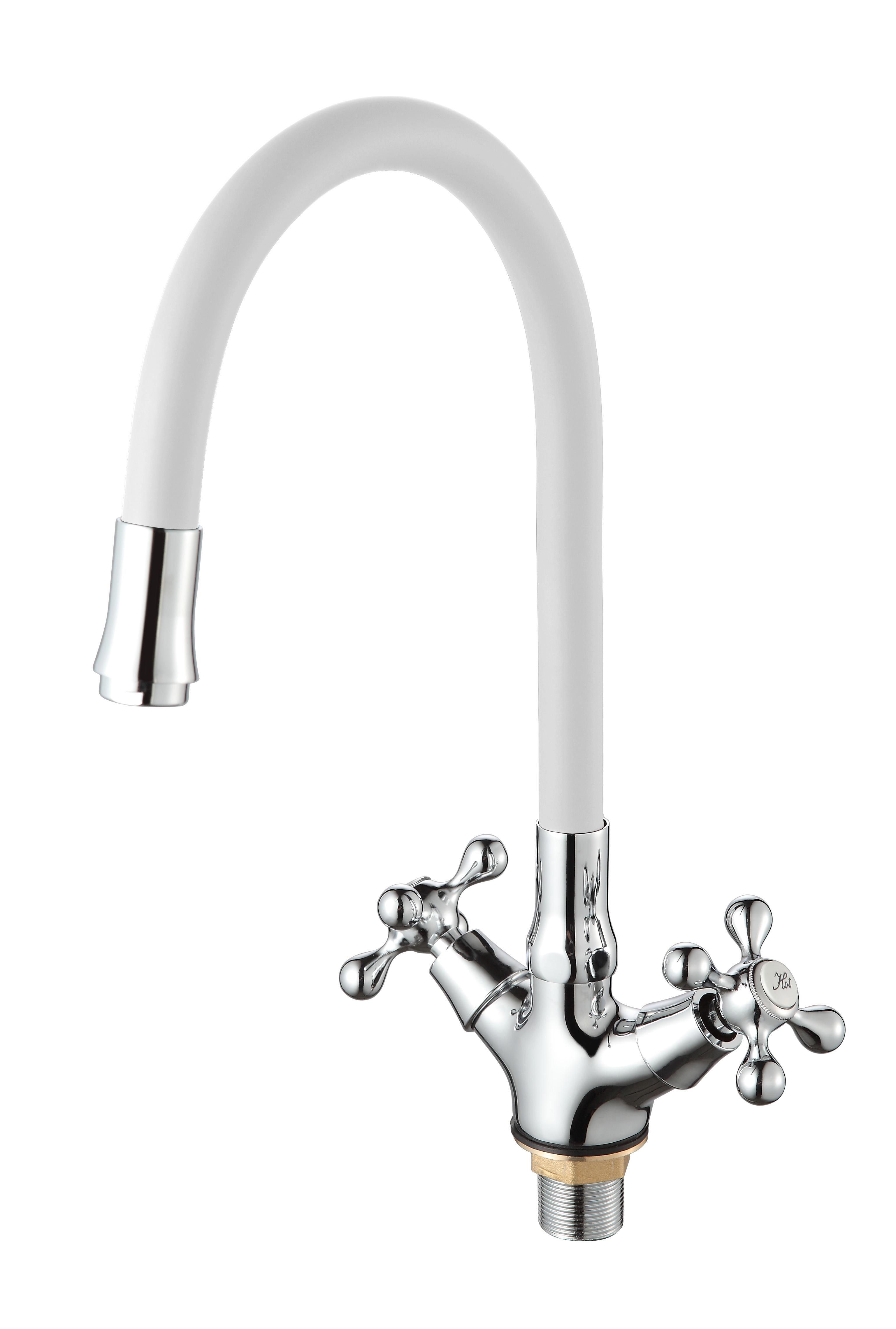 Изображение товара Двухвентильный смеситель D-lin D153810-3 15 см цвет белый