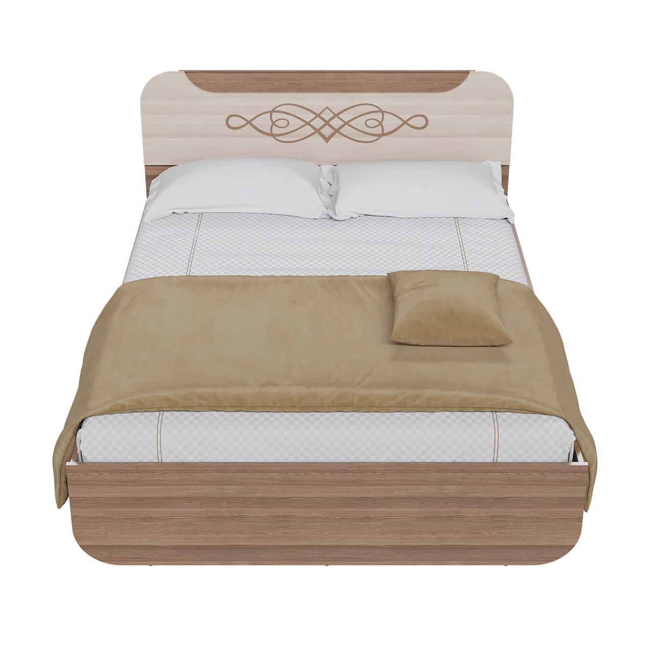 Изображение товара Кровать Пальмира 4-1826 ясень шимо светлый/темный современный дизайн Россия