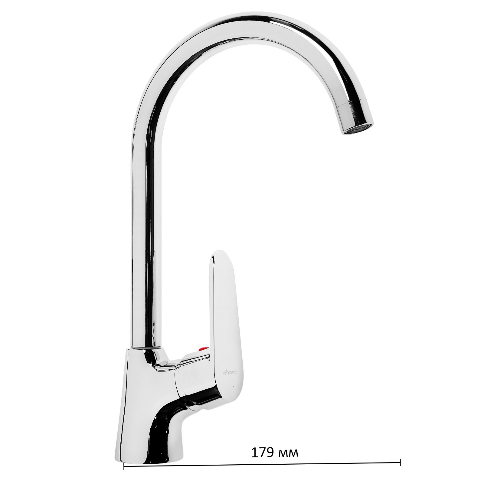 Изображение товара Смеситель кухонный с датчиком Accoona хромированный однорычажный