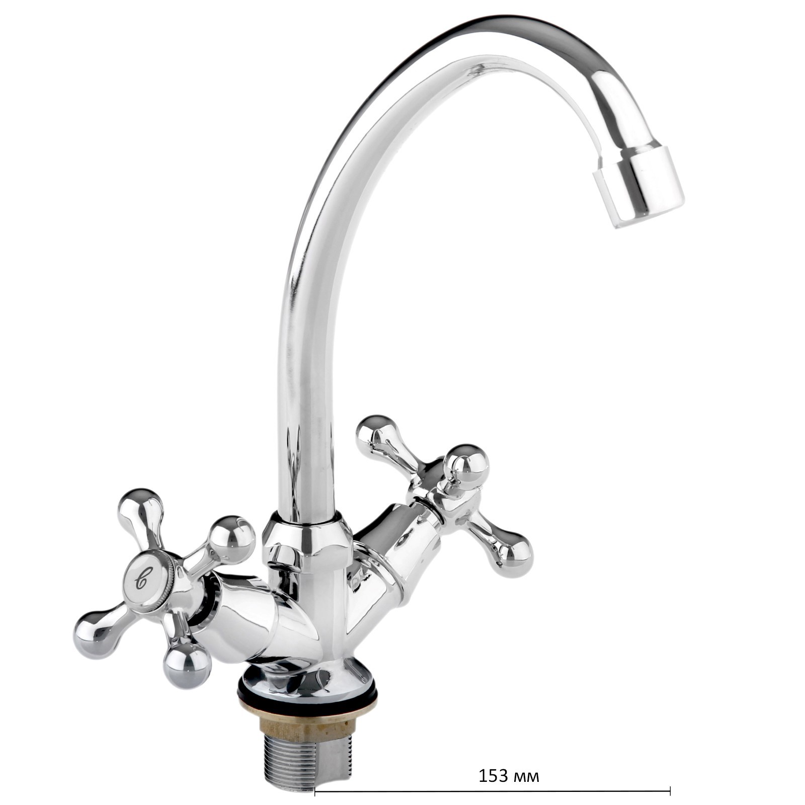 Изображение товара Двухвентильный смеситель для кухни Accoona A4676 хромированный