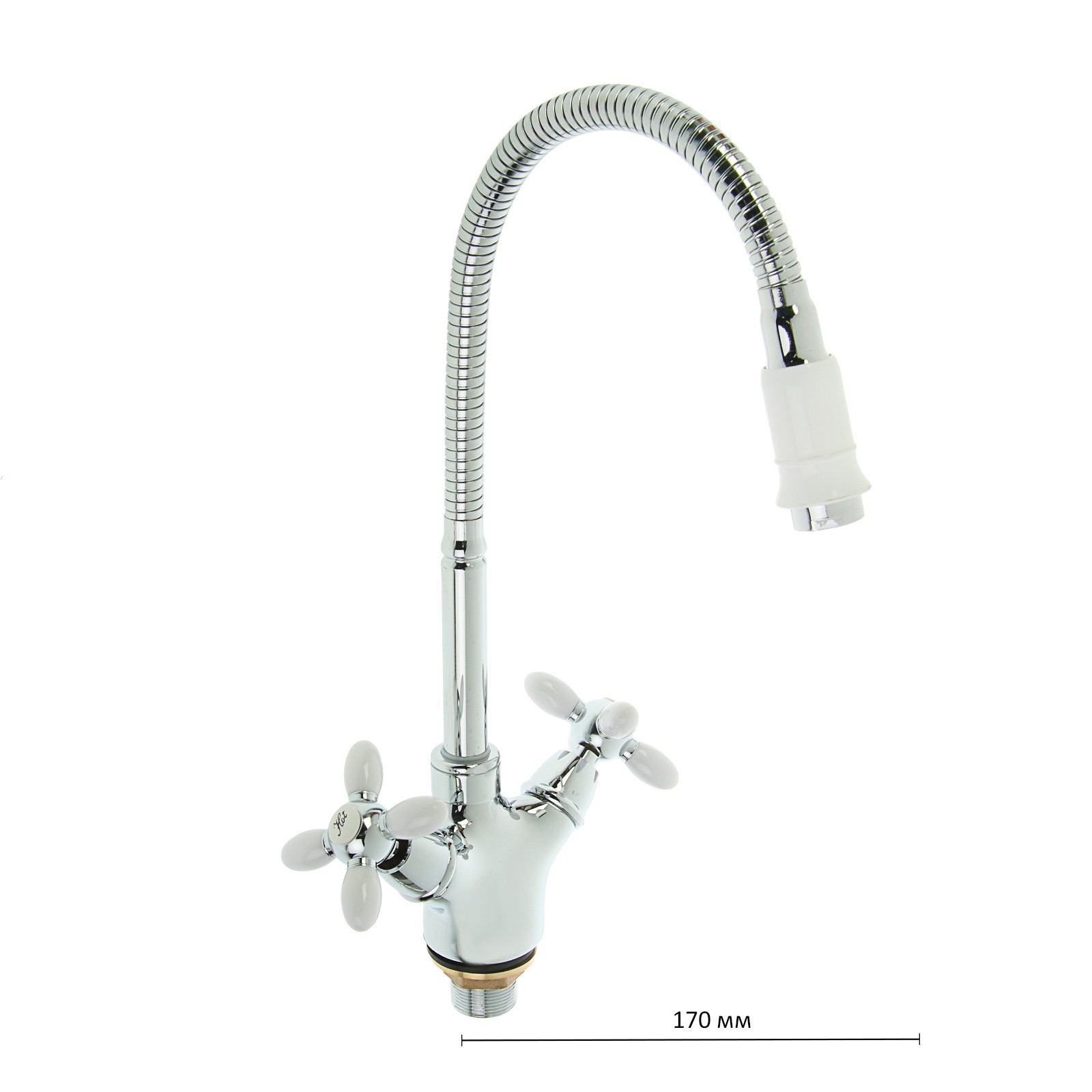 Изображение товара Смеситель для кухни Accoona с датчиком модель A4882G белый глянцевый