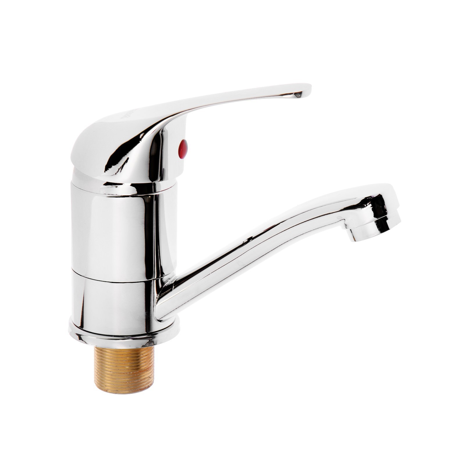 Изображение товара Смеситель для кухни Эверест силумин хром однорычажный короткий излив