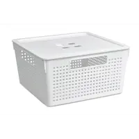 Изображение товара Коробка для хранения 29.4x29.4x15.1 см квадратная цвет белый