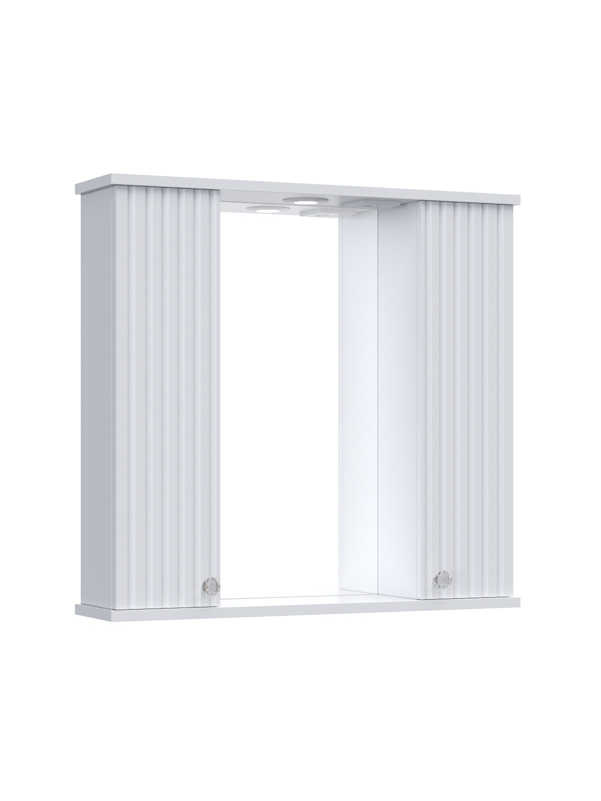 Изображение товара Шкаф зеркальный подвесной Роллс 85 с подсветкой 72.2x85 см цвет белый