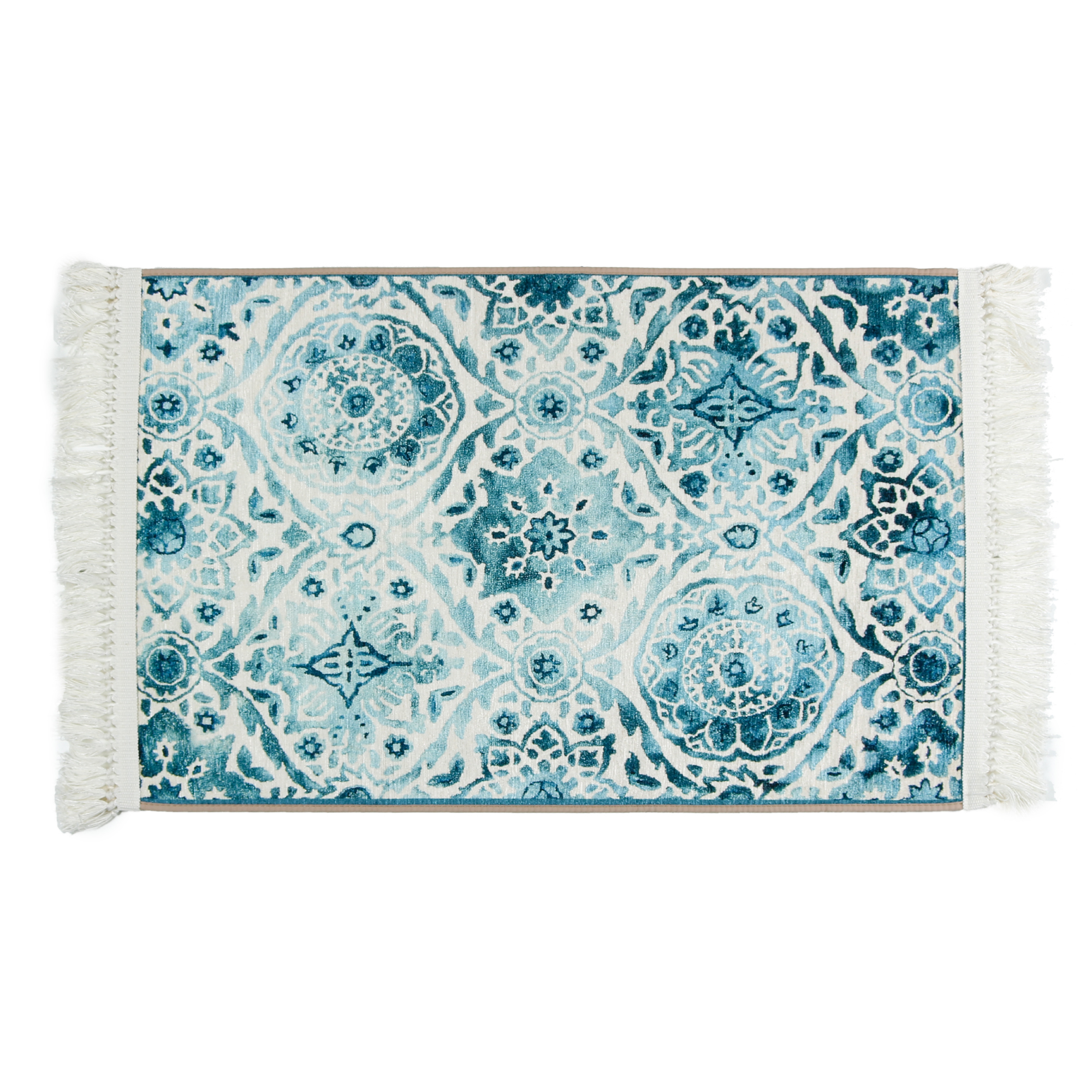 Изображение товара Коврик для ванной комнаты Fixsen Vintage 50x80 см цвет бирюзовый