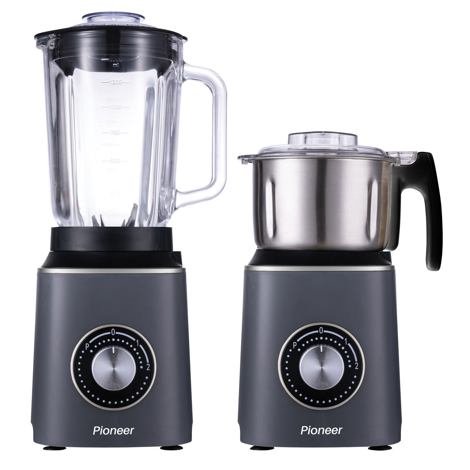 Изображение товара Стационарный блендер Pioneer SB146 800 Вт стеклянный кувшин 1,5 л и мини-измельчитель 500 мл
