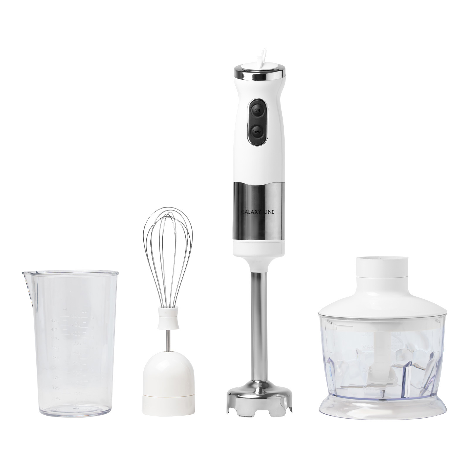 Изображение товара Погружной блендер Galaxy Line GL2121 мощность 800 Вт с насадками и книгой рецептов