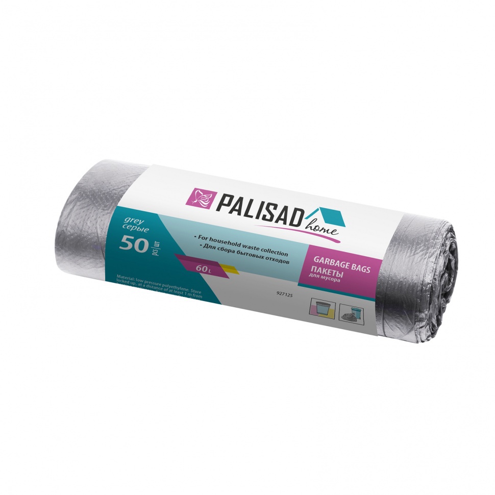 Изображение товара Мешки для мусора PALISAD 927125 60 л цвет серый 50 шт Изображение товара Мешки для мусора PALISAD 927125 60 л цвет серый 50 шт