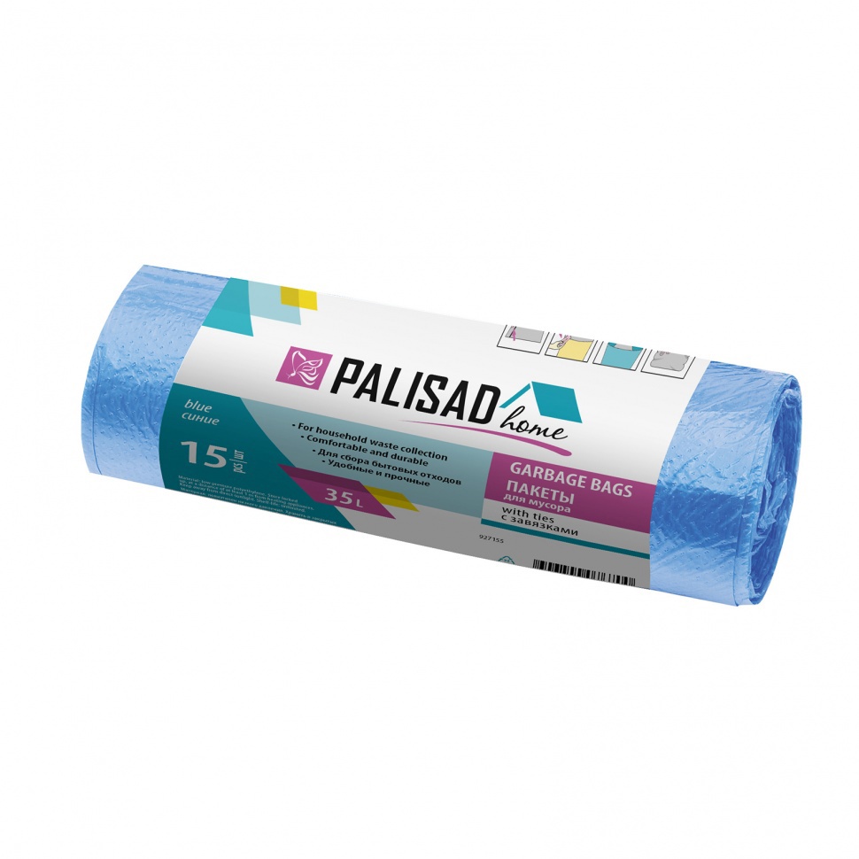 Изображение товара Мешки для мусора PALISAD 927155 35 л цвет синий 15 шт