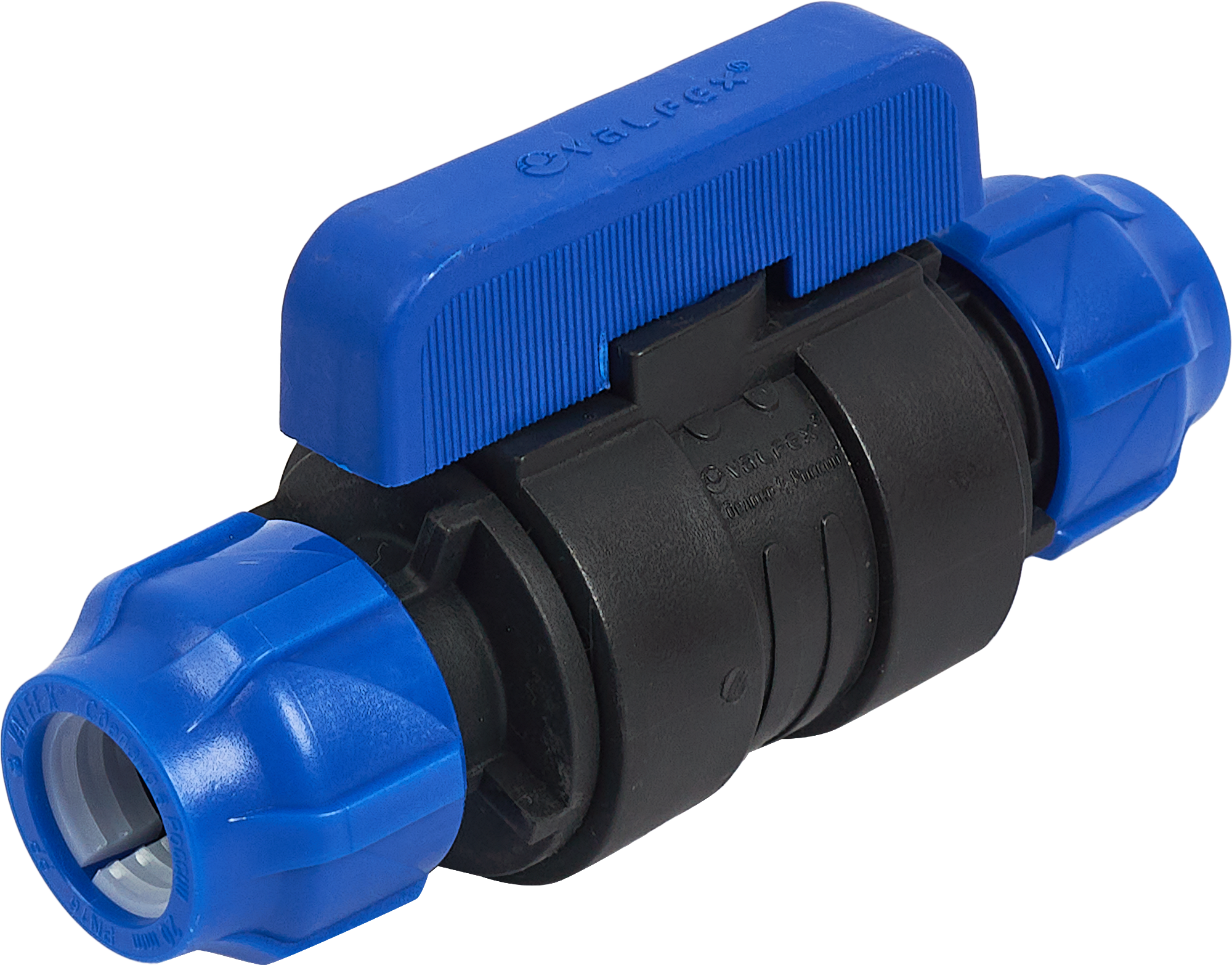 Изображение товара Кран шаровой прямой Valfex PN16 20 мм из полипропилена с ручкой бабочка