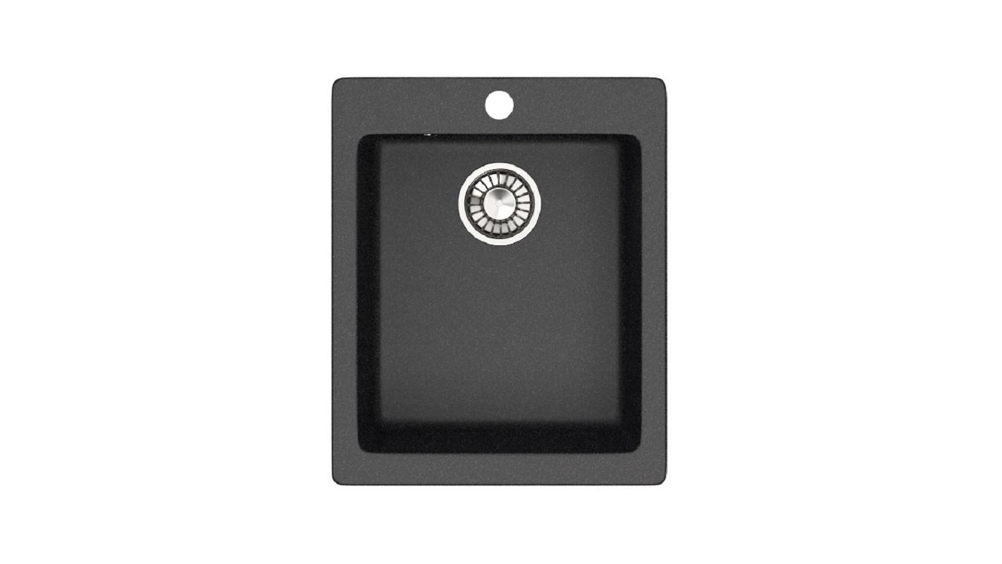 Изображение товара Врезная мойка Glanz J-008 42.50x50 глубина 19.50 см литьевой мрамор цвет антрацит Изображение товара Врезная мойка Glanz J-008 42.50x50 глубина 19.50 см литьевой мрамор цвет антрацит