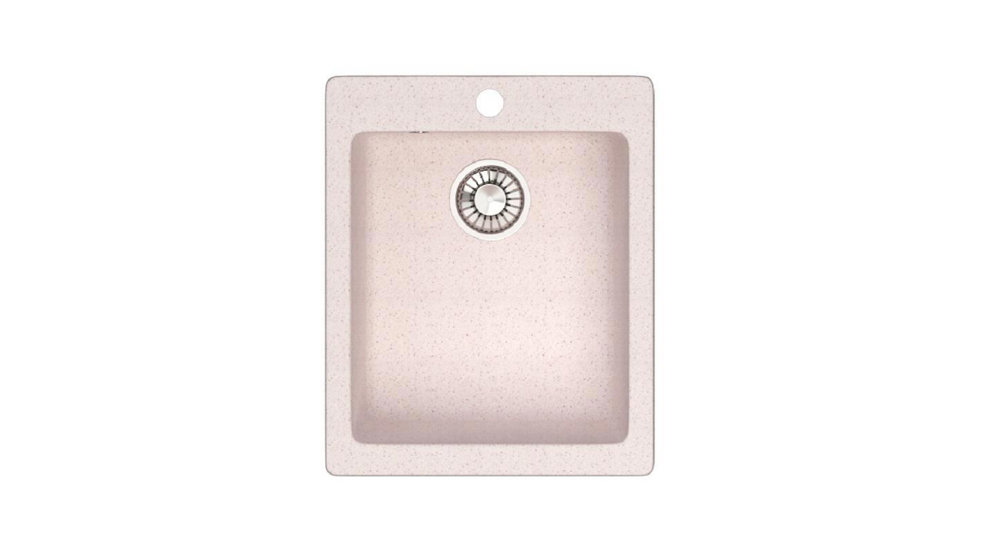 Изображение товара Врезная мойка Glanz J-008 42.50x50 глубина 19.50 см литьевой мрамор цвет бежевый