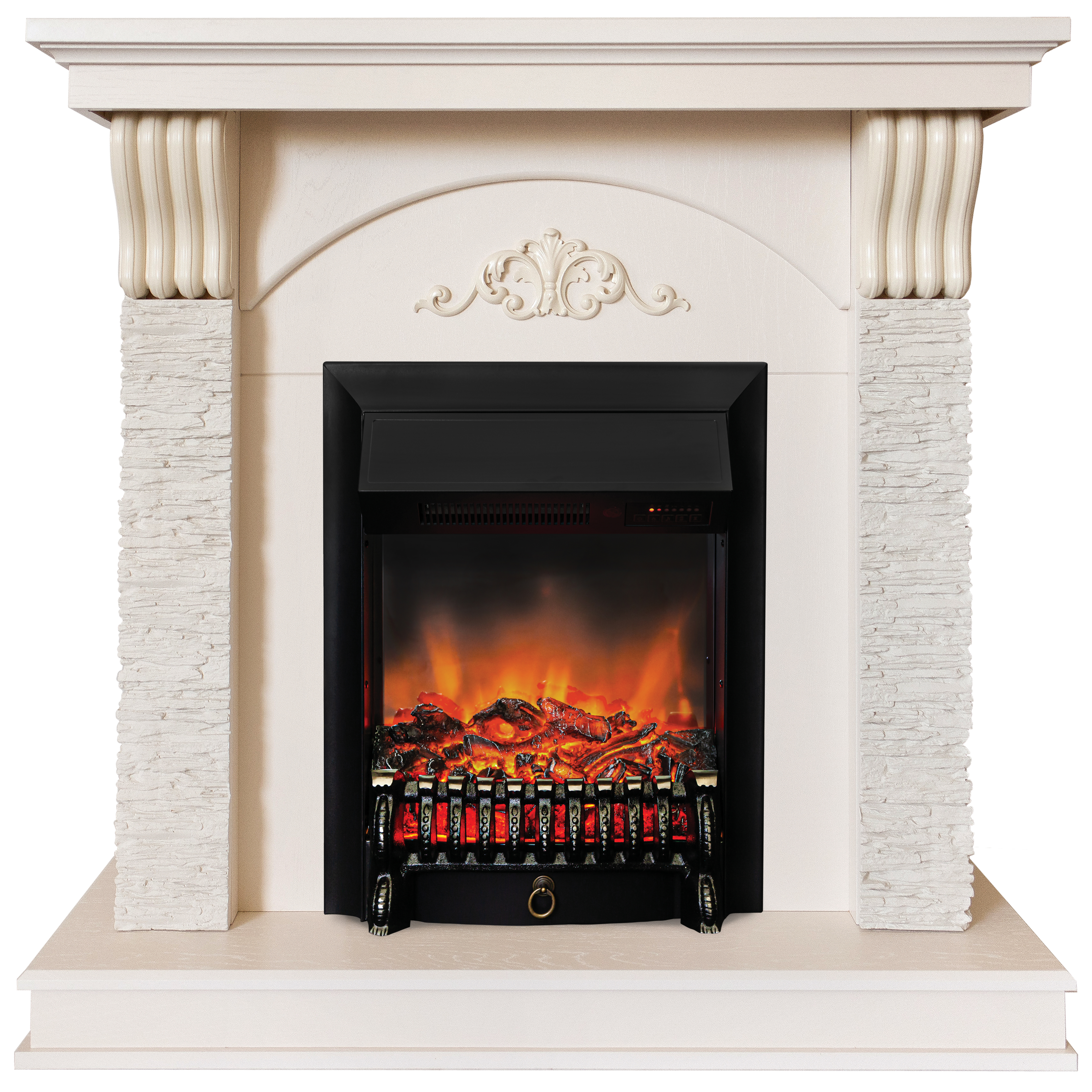 Изображение товара Обрамление Corfino под очаг Eugene белый дуб для интерьерного оформления