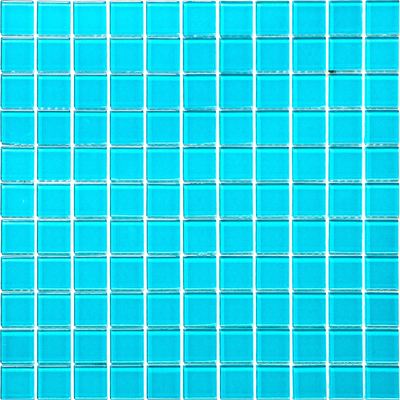 Изображение товара Стеклянная мозаика Natural A-103 30x30 см голубая для внутренней и наружной облицовки