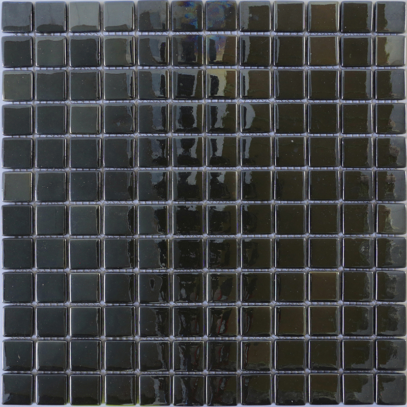 Изображение товара Стеклянная мозаика Natural STEPPА 31.5x31.5 черная перламутровая для внутренних и наружных работ