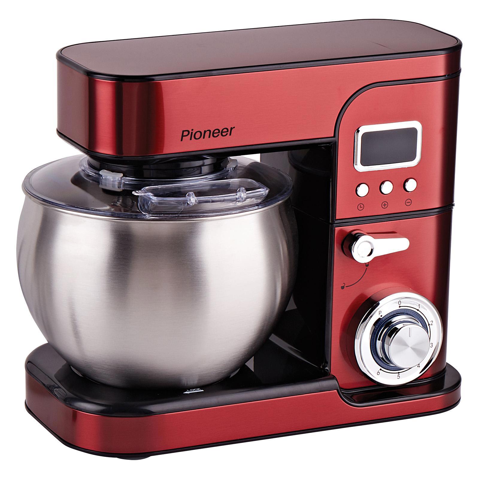 Изображение товара Планетарный миксер Pioneer MX331 red мощностью 1300 Вт 6 скоростей с нержавеющей чашей