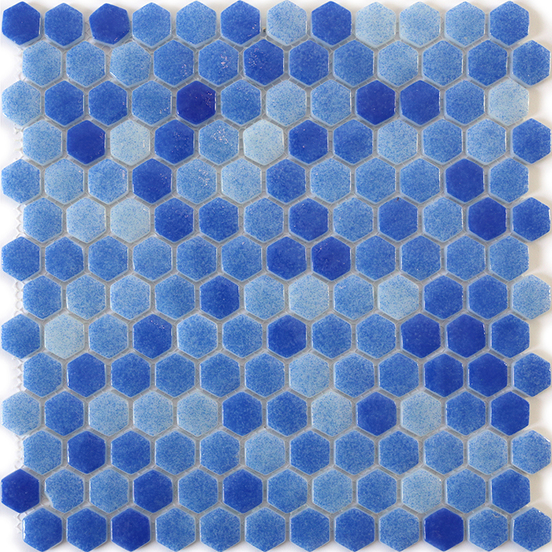 Изображение товара Мозаика стеклянная Natural STP-BL010-HEX 29x29 см цвет синий