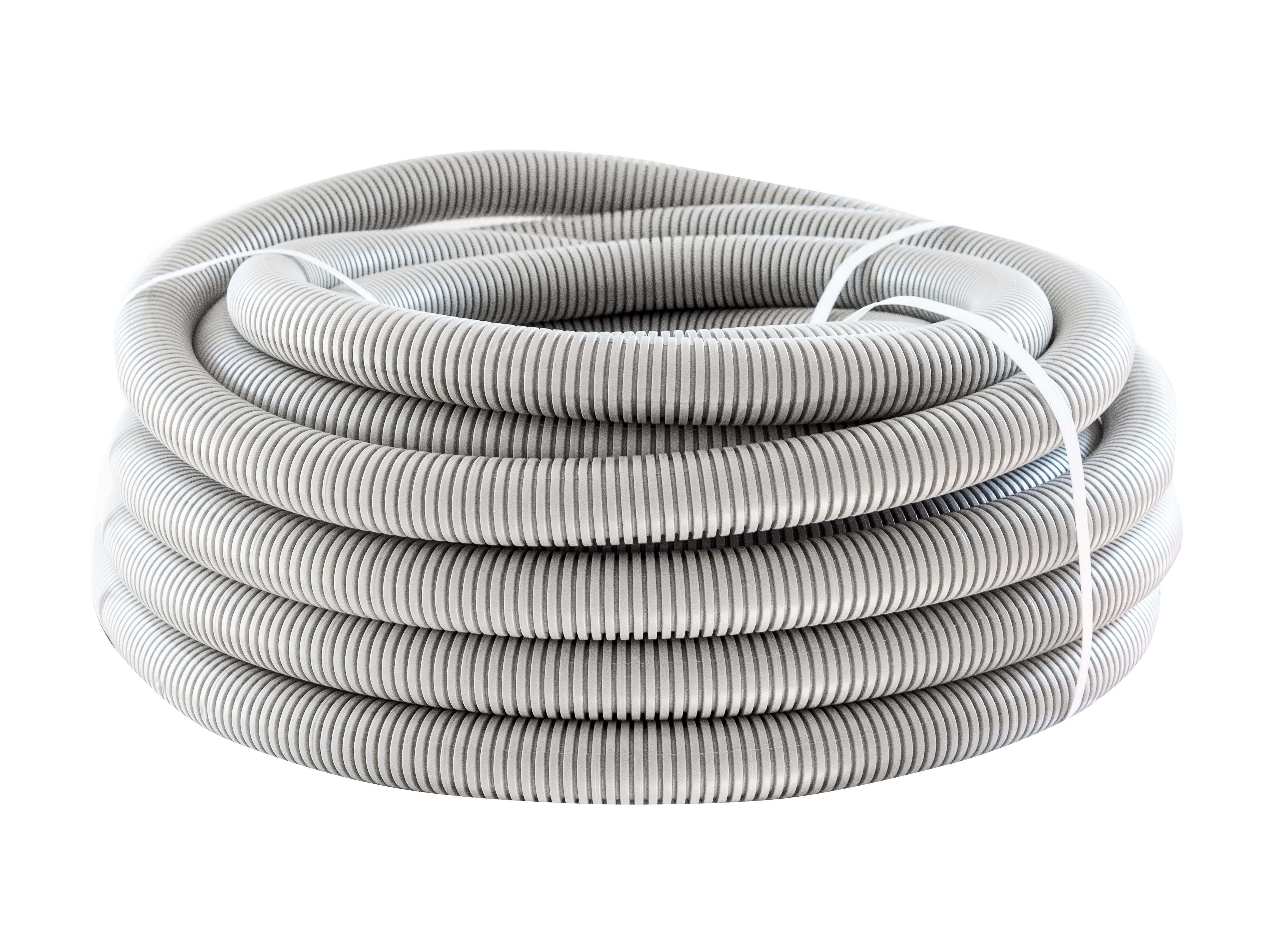 Изображение товара Труба гофрированная Экопласт FRUF D32 мм 25 м ПНД легкая с зондом цвет серый