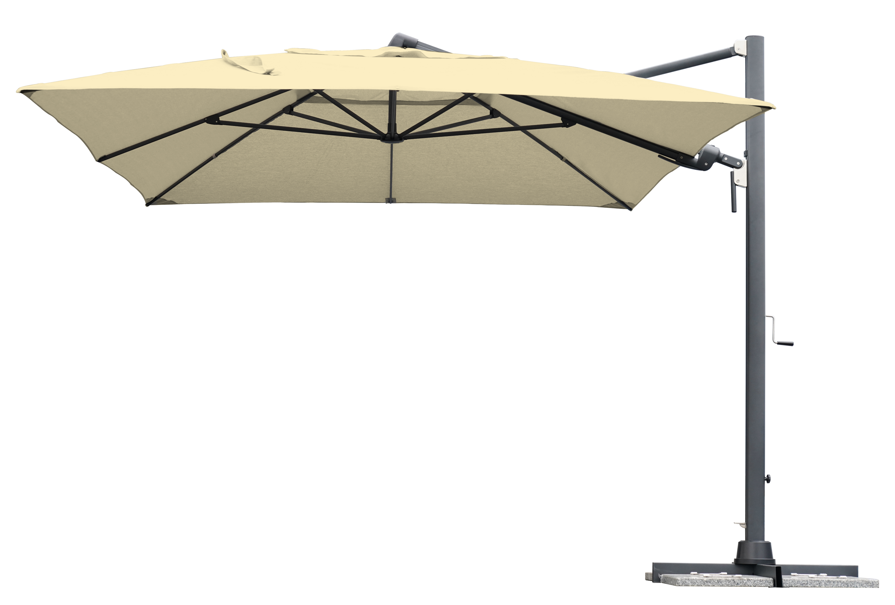 Изображение товара Зонт садовый Naterial Sombra 392x293 см светло-серый с опорой