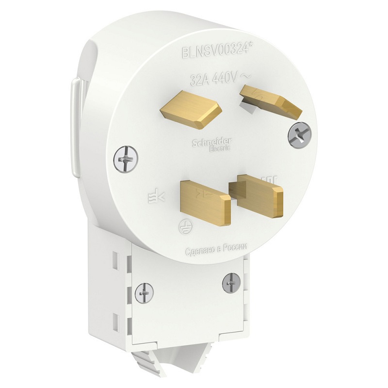 Изображение товара Вилка силовая Systeme Electric Blanca 3Р+N 32А 400В Изображение товара Вилка силовая Systeme Electric Blanca 3Р+N 32А 400В