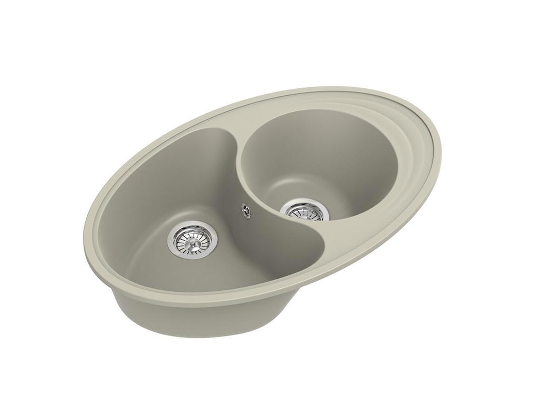 Изображение товара EWIGSTEIN Elegant W90KF — двухчашевая кварцевая мойка овальная 82,5x51,5 см