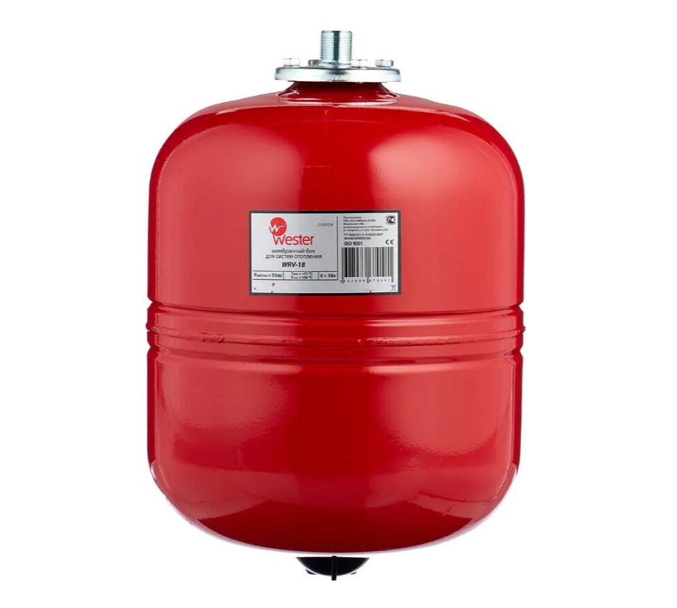 Изображение товара Расширительный бак для ГВС 18 л Wester WRV18 3/4" красный