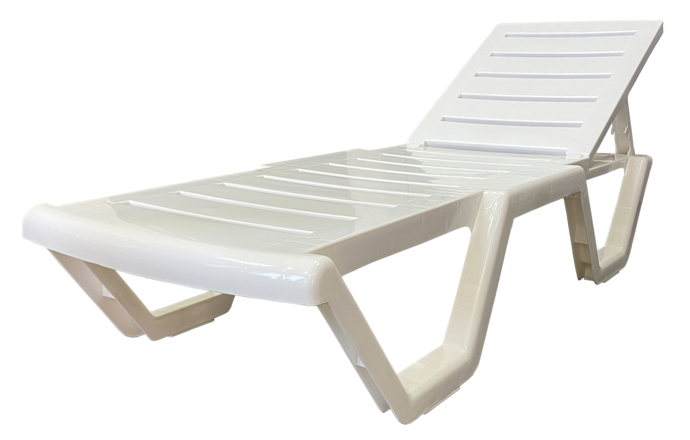 Изображение товара Шезлонг Аква 187х64х32 см белый от БИМАПЛАСТ