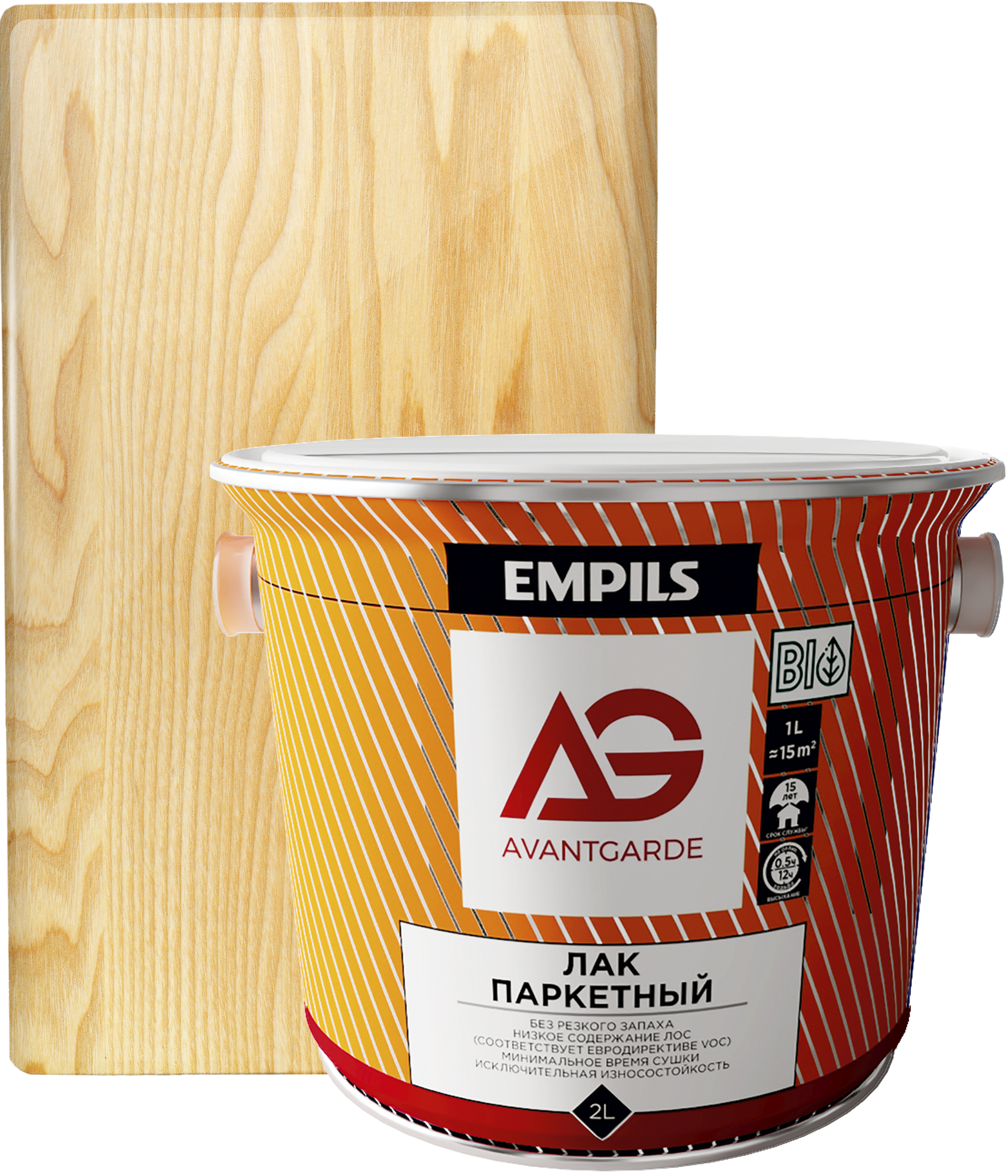 Изображение товара Лак паркетный AvantGarde полуматовый бесцветный 2 л для деревянных поверхностей