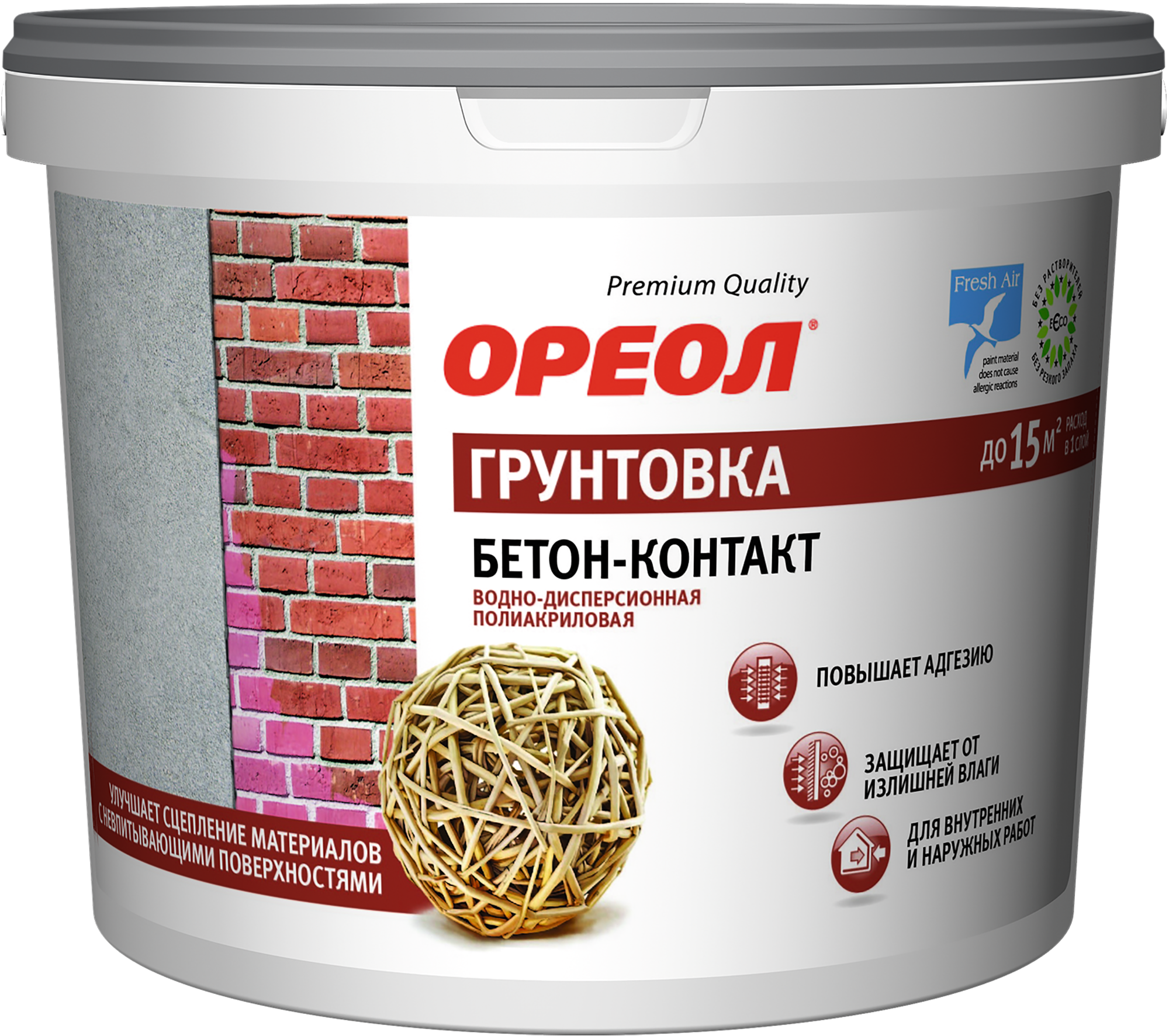Изображение товара Грунтовка Ореол Бетон-контакт 3 кг