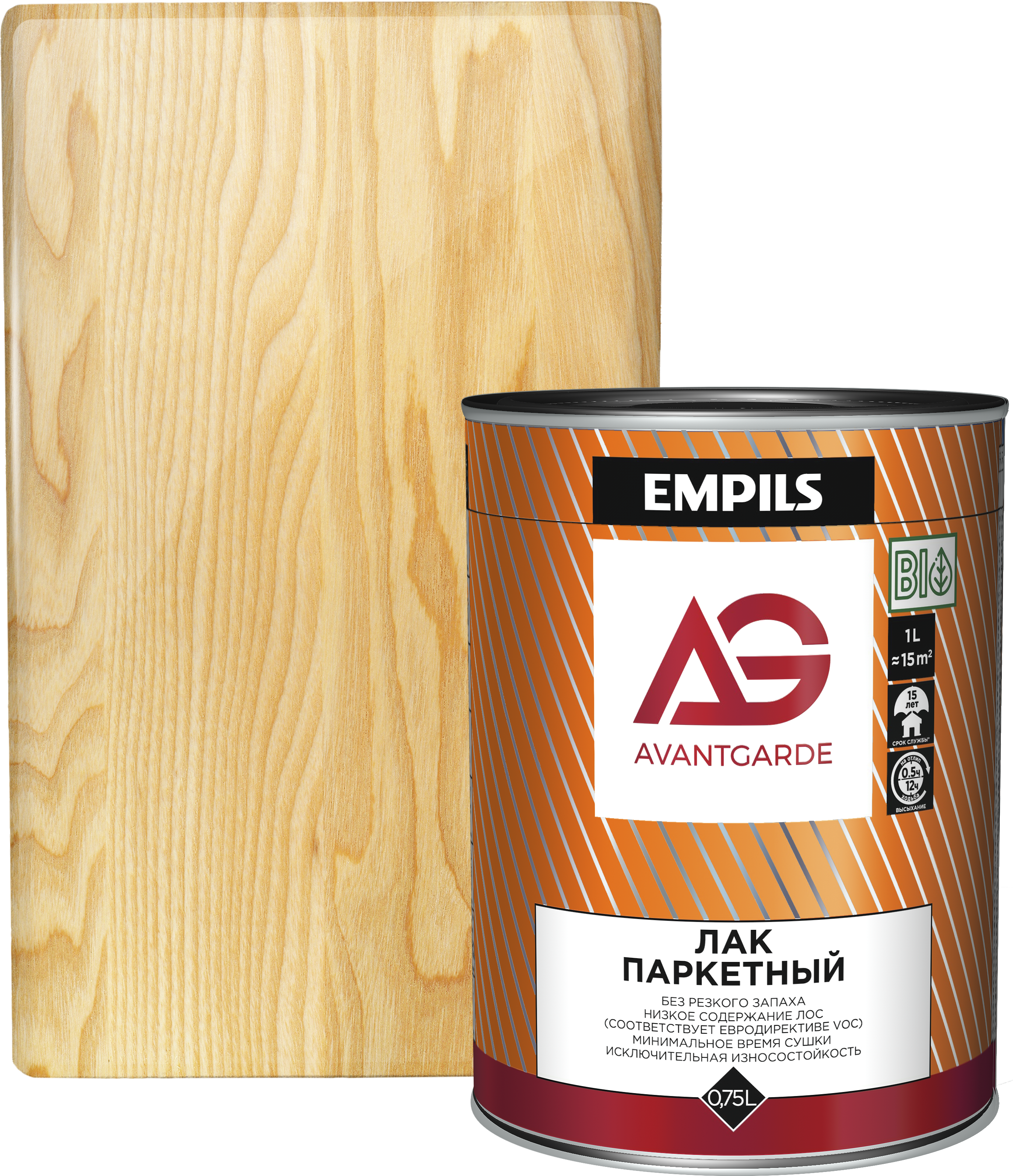 Изображение товара Паркетный лак AvantGarde полуматовый бесцветный 0.75 л для внутреннего применения