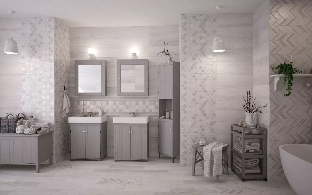 Изображение товара Плитка настенная LB Ceramics Норданвинд 20x60 см серый керамогранит