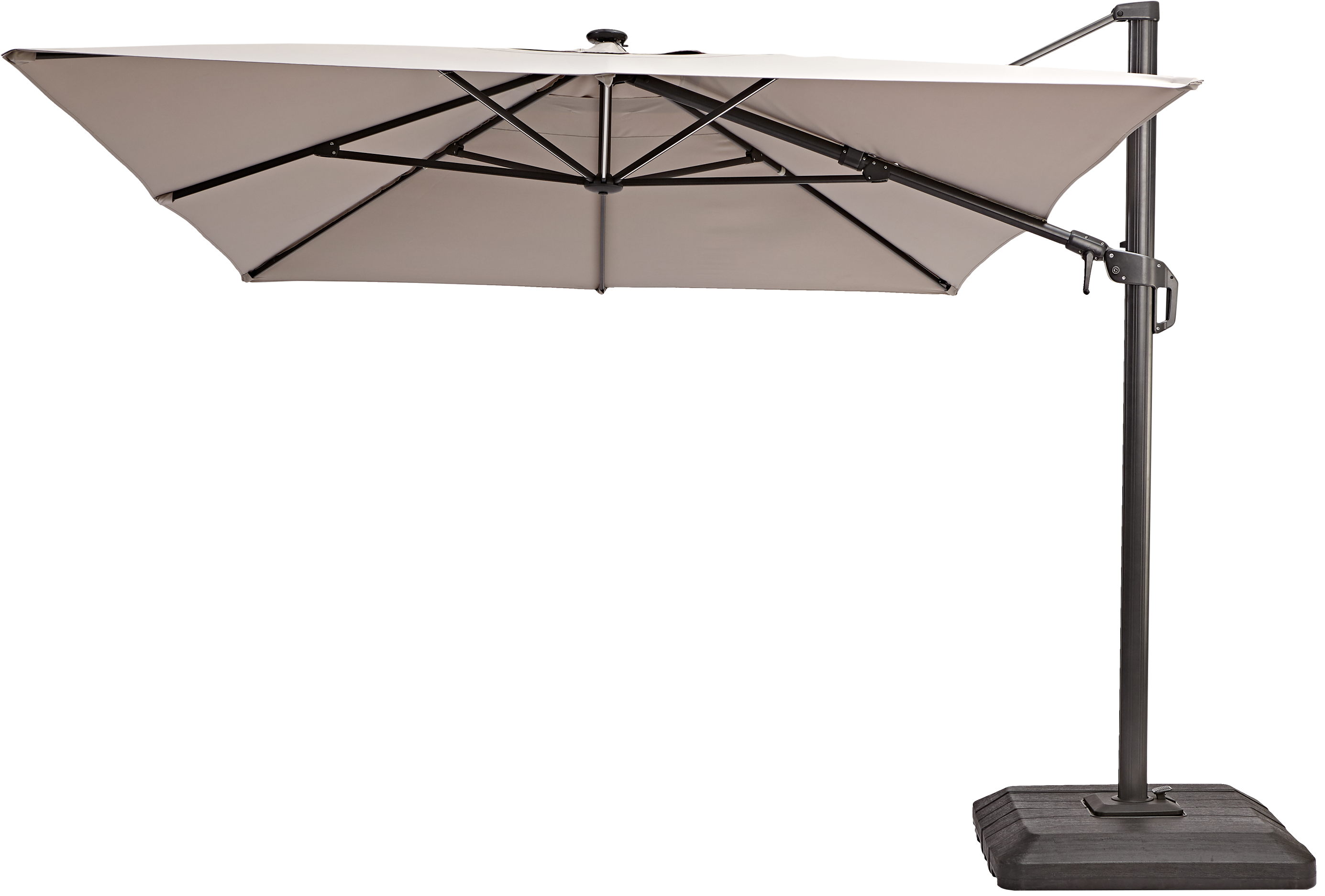 Изображение товара Зонт садовый Naterial Sonora 2.8х3.9 м бежевый с подставкой