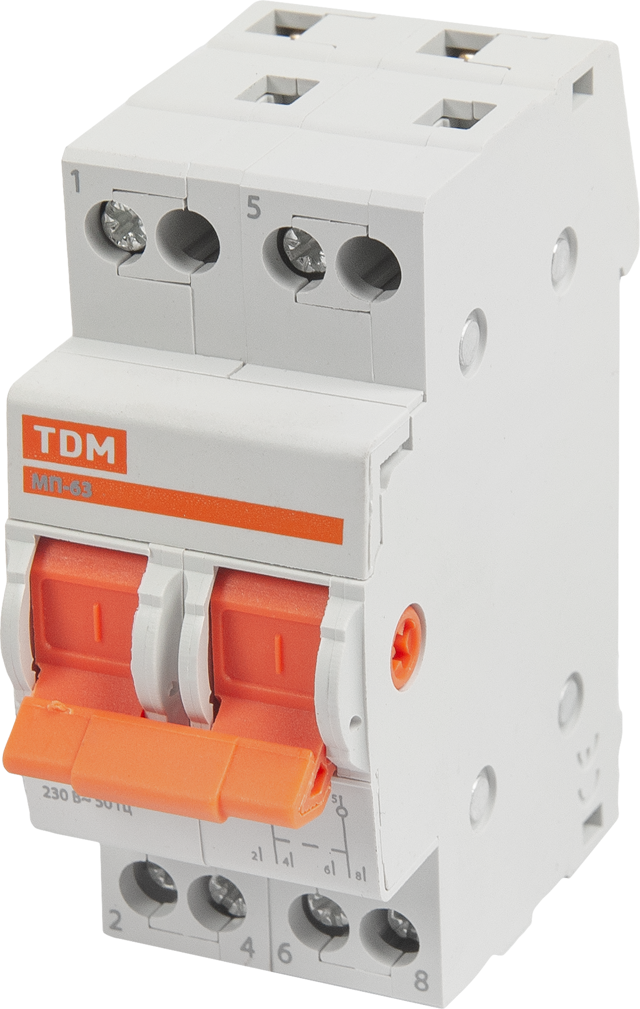 Выключатель нагрузки TDM Electric МП-63 2P 25 А трёхпозиционный