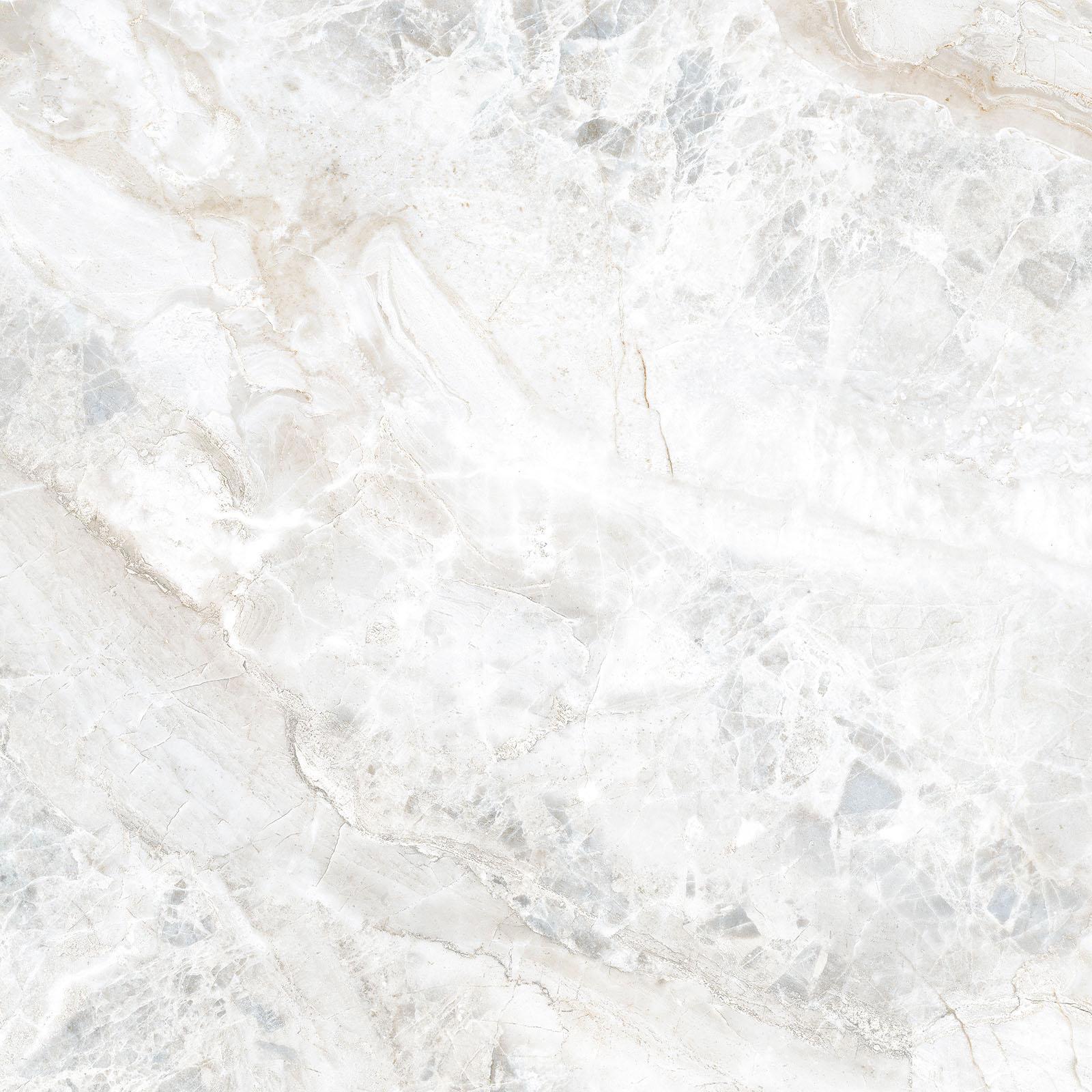 Изображение товара Напольная керамогранитная плитка Alma Ceramica Wave 57x57 белая глянцевая мрамор эффект