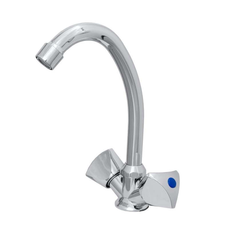 Изображение товара Двухвентильный смеситель Сантаком 1106 21.5 см цвет хром