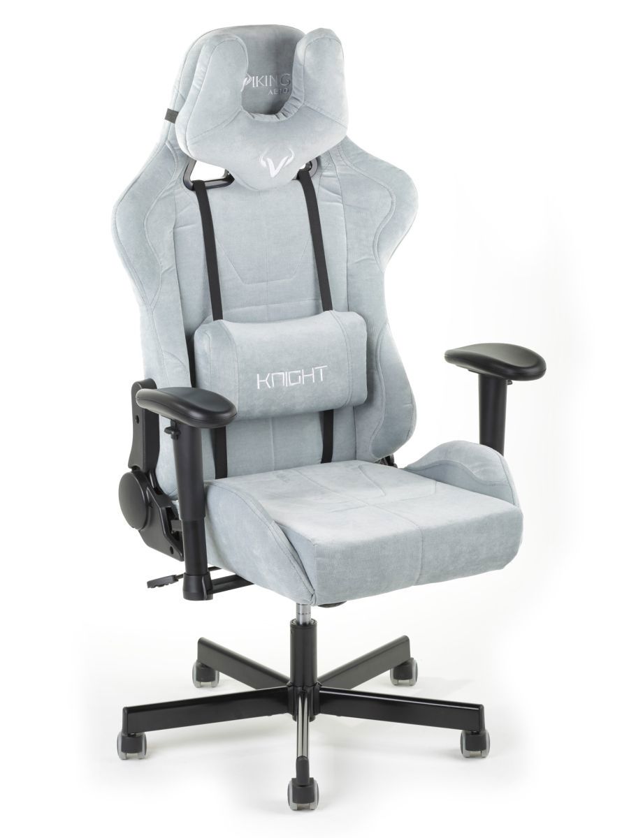 Изображение товара Игровое кресло Бюрократ Viking Knight ткань голубое комфортное эргономичное