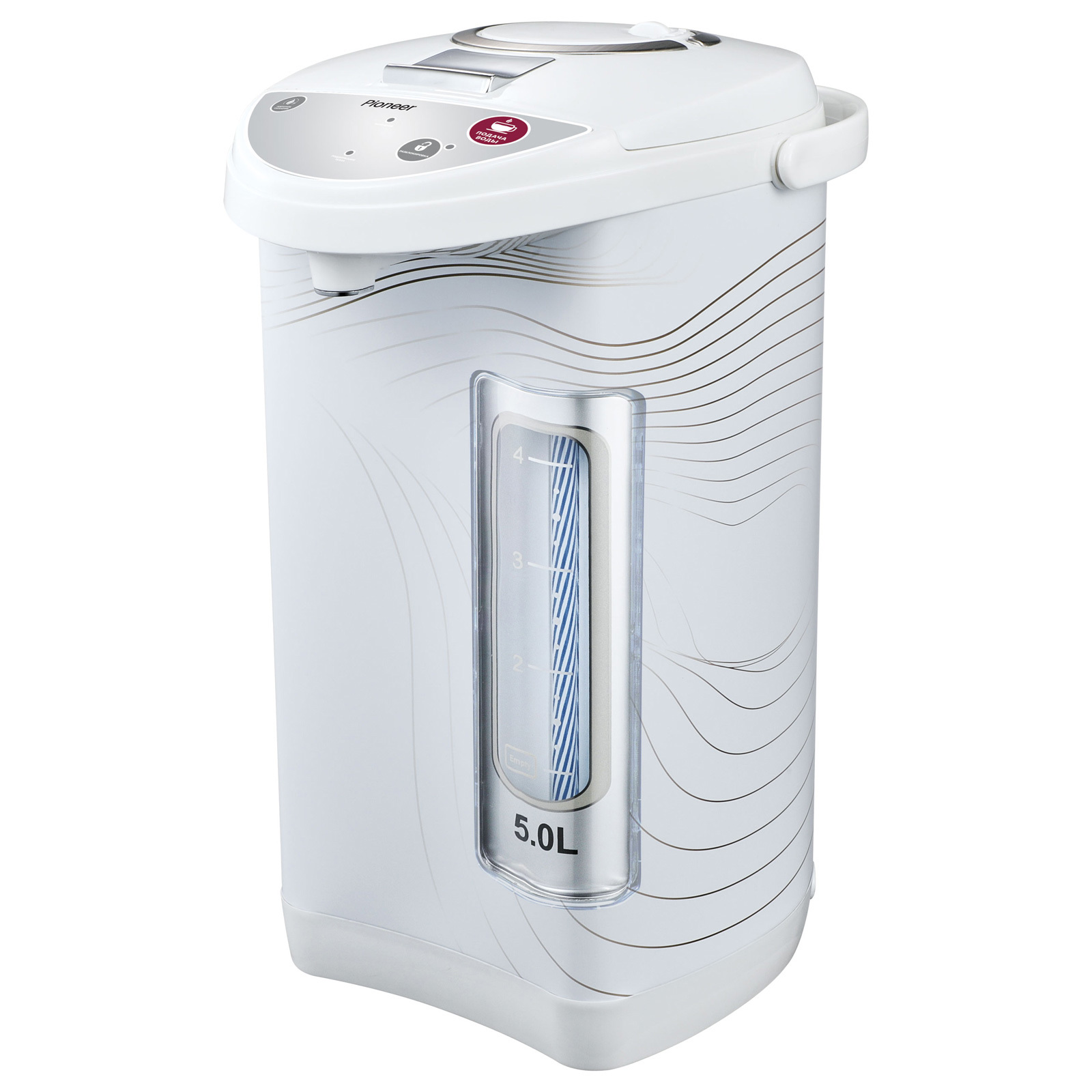 Изображение товара Термопот Pioneer Tp710 5 л металл сенсорное управление белый