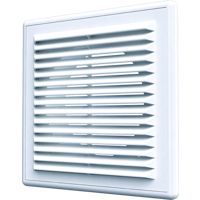 Изображение товара Пластиковая вентиляционная решетка 150x150 с фланцем D100