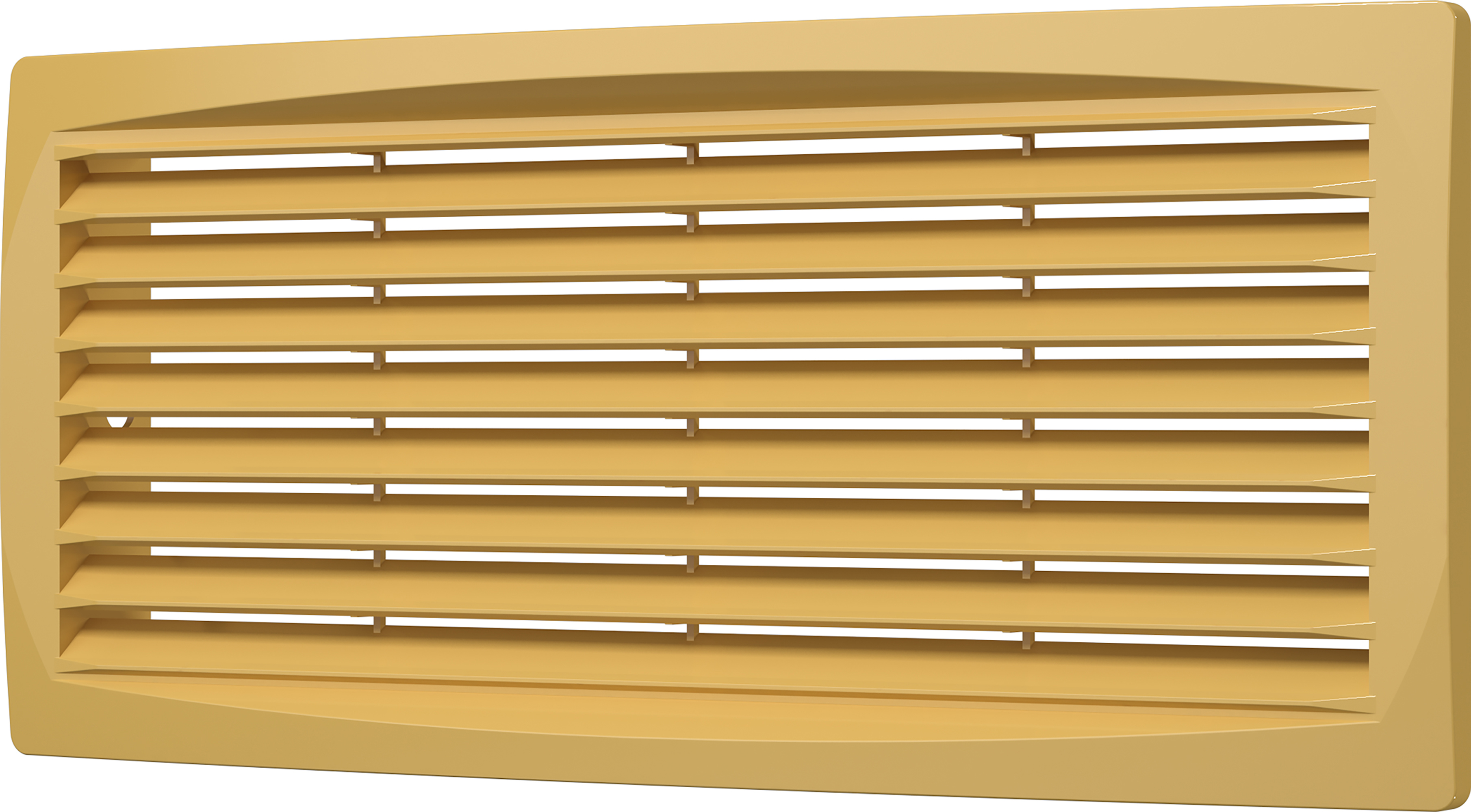 Изображение товара Решетка вентиляционная 300x135 бежевый пластиковая с фланцем