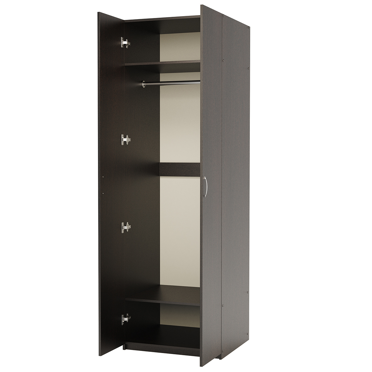 Изображение товара Шкаф распашной Шарм-Дизайн ДО-2 80x220x60 см венге ЛДСП комфортный и надежный