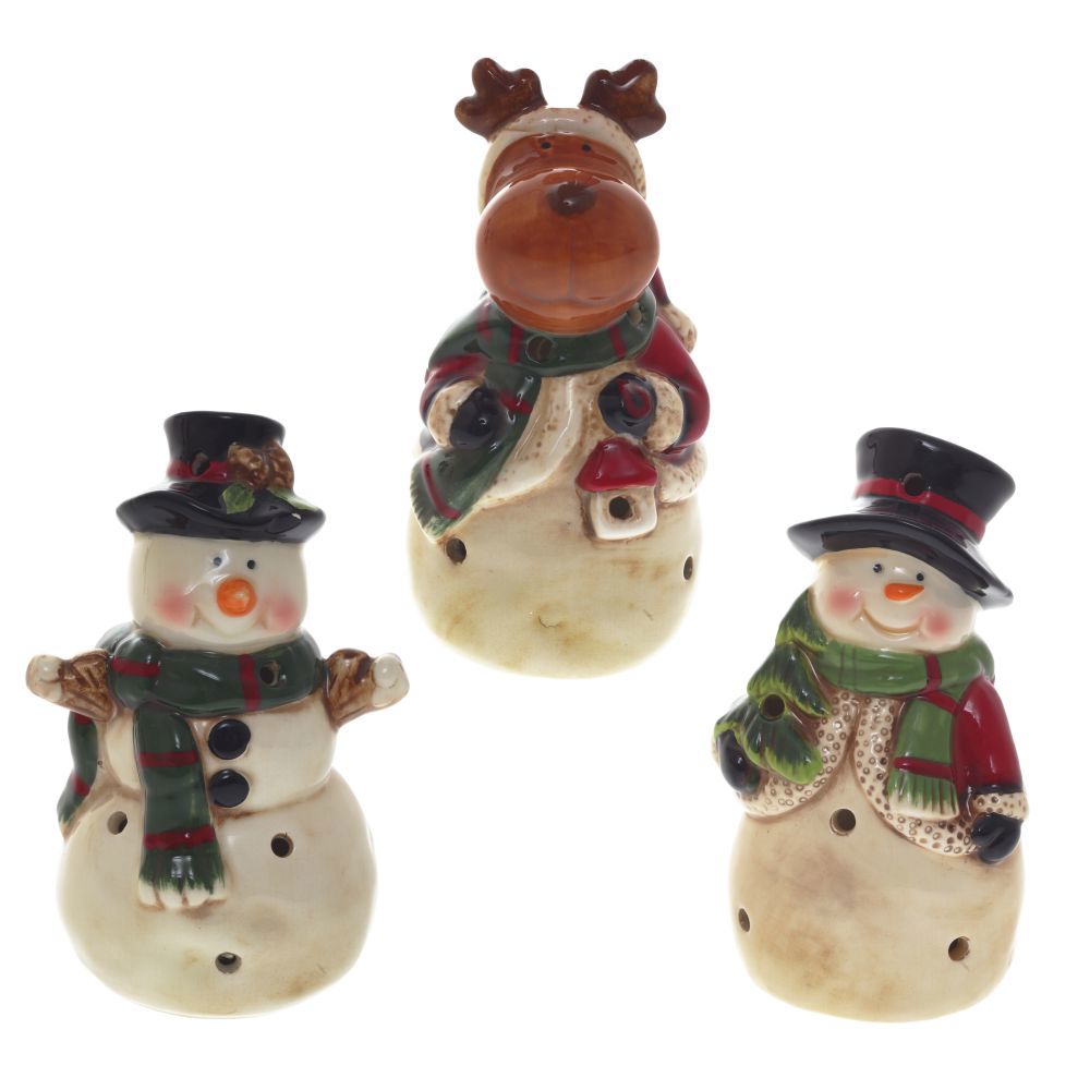 Изображение товара Фигурка декоративная Олень/Снеговик h 12.4 см