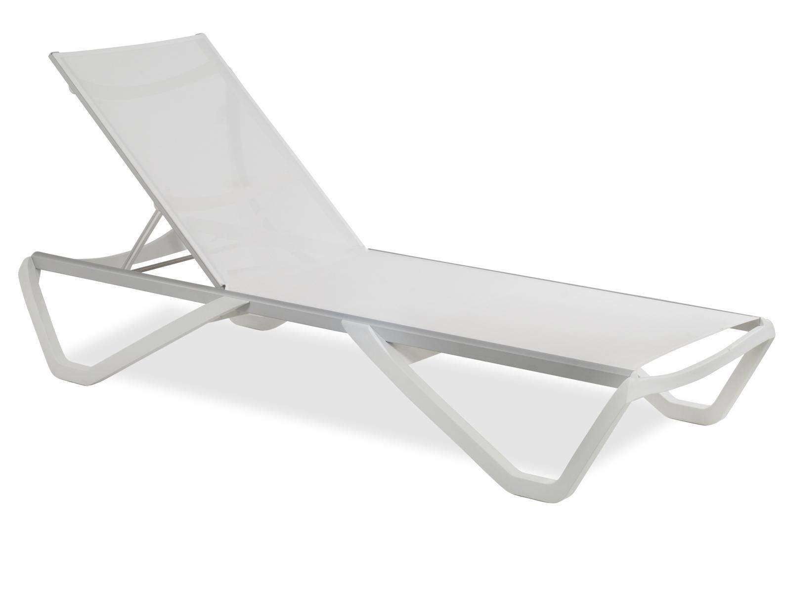 Изображение товара Шезлонг Papatya Wave белый 30x191 см регулируемая спинка комфортная мебедь для отдыха