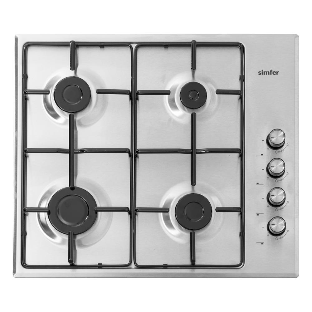 Изображение товара Газовая варочная панель Simfer H60Q40M411 60 см 4 конфорки цвет серебряный