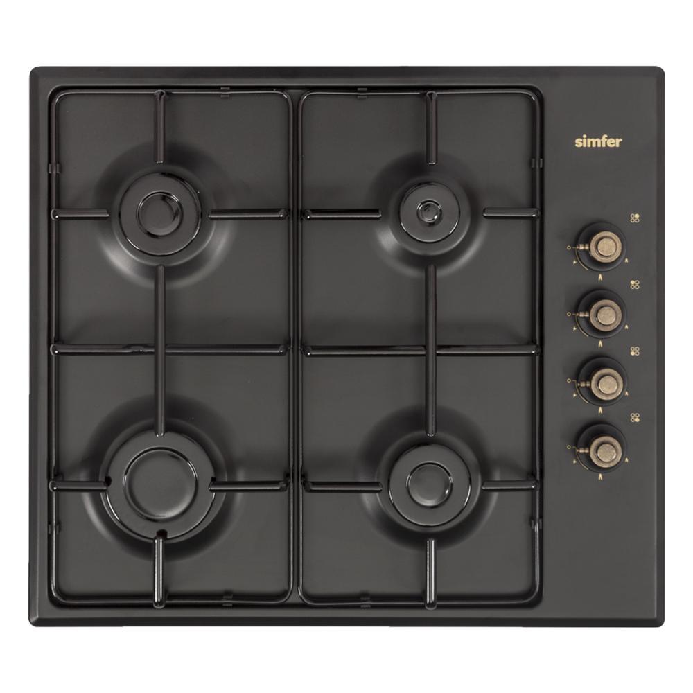 Изображение товара Газовая варочная панель Simfer H60Q40L417 60 см 4 конфорки цвет черный