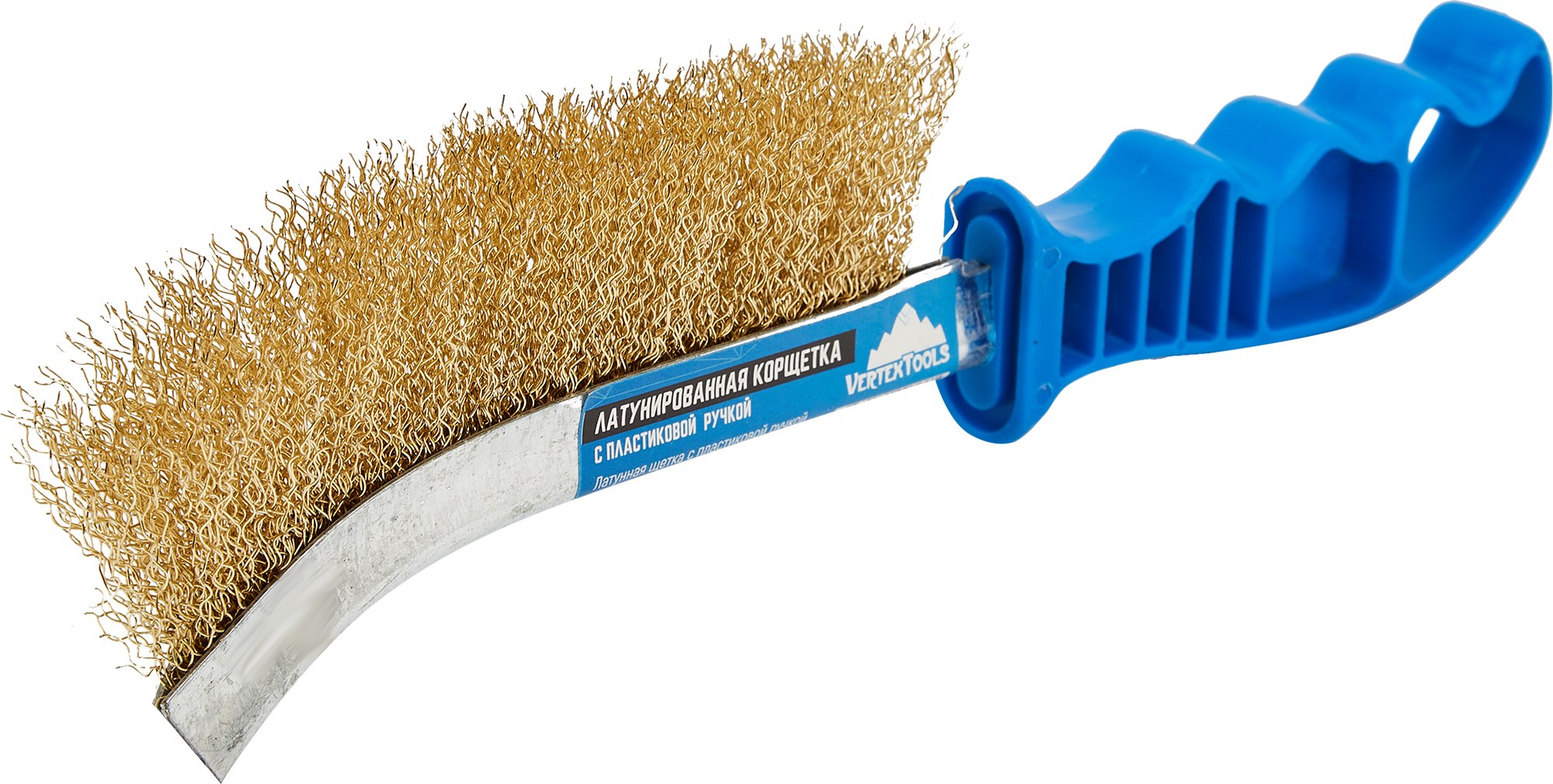 Изображение товара Щетка по металлу Vertextools 245 мм с пластиковой ручкой прочная и износостойкая