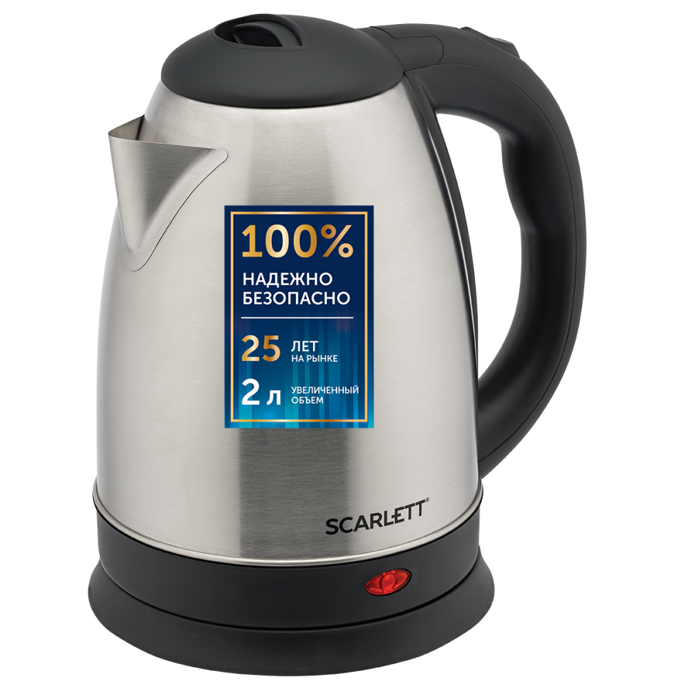 Изображение товара Электрический чайник Scarlett SC-EK21S74 2 л сталь серебристый